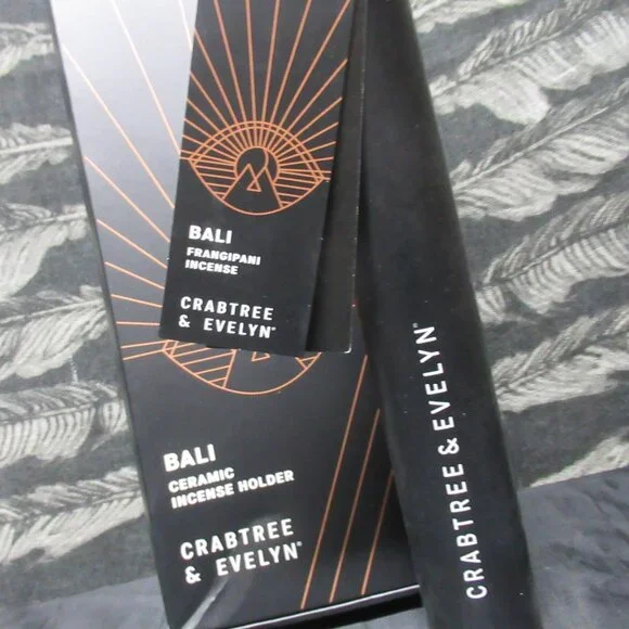 2 pk Crabtree & Evelyn Frangipani Incense Sticks and One Incense Holder Gift Set - Picture 3 of 6